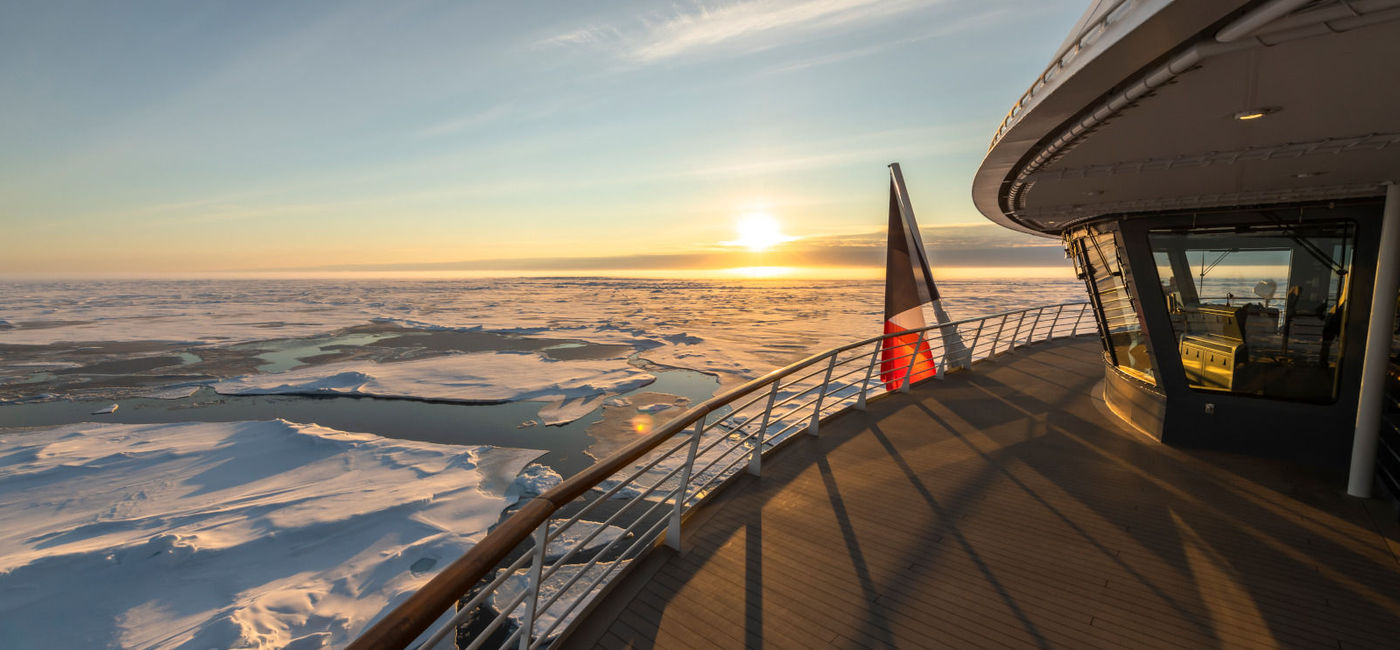 Image: The view of Antarctica from Le Commandant Charcot's deck. (photo via PONANT) ((photo via PONANT))