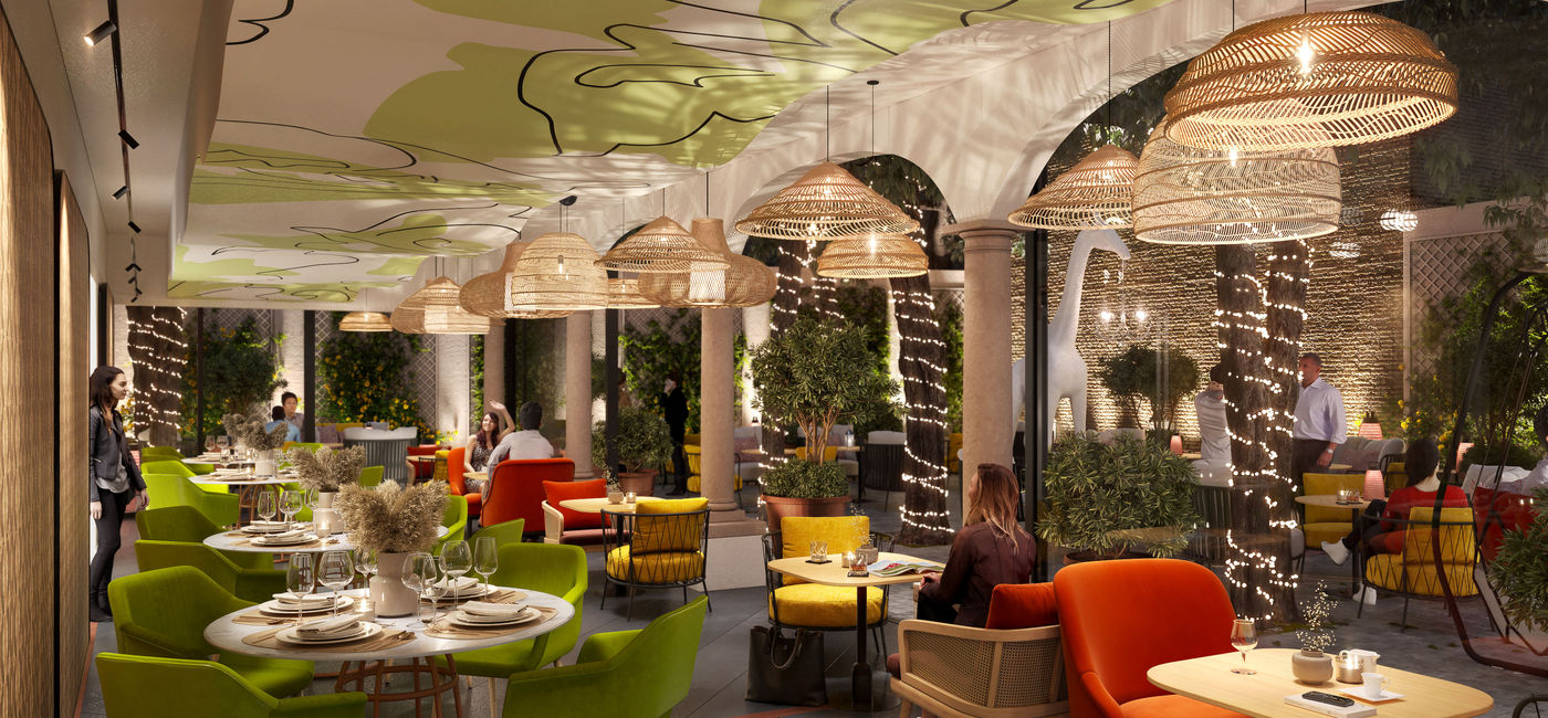 Image: A rendering of a restaurant at the Hotel Indigo Florence. (photo via IHG Hotels & Resorts) ((photo via IHG Hotels & Resorts))