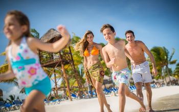 Family time on the beach