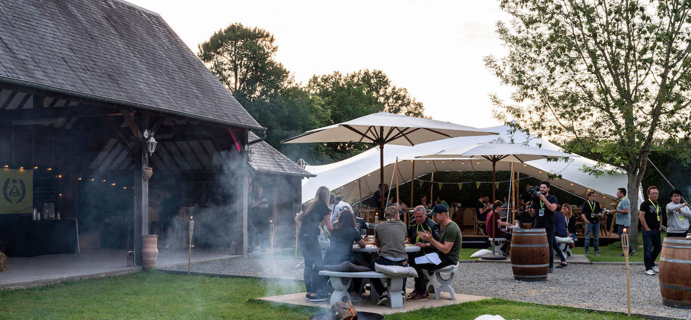 Image: PHOTO: Waldorf Astoria and Aston Martin’s latest collaboration is a glamping "24 Hours of Le Mans" experience. (Courtesy Hilton)