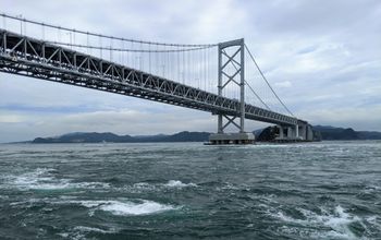 Naruto Whirlpools, bridge, Japan, Shikoku