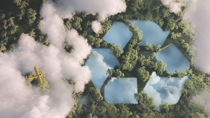 Eco-friendly waste management concept.