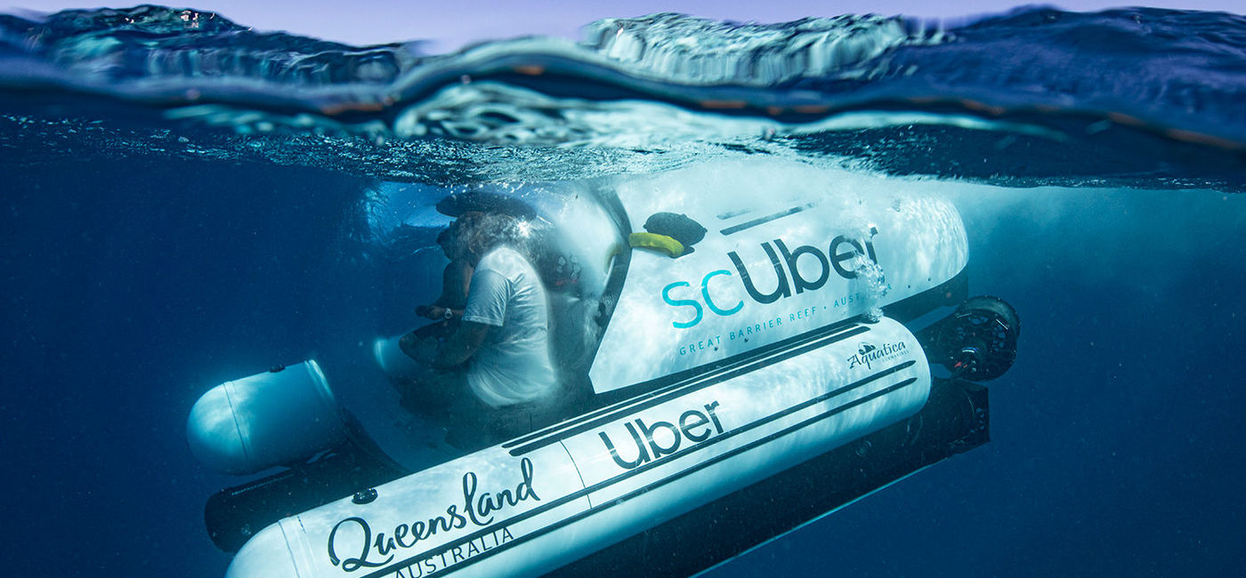 Image: scUber Submarine Descending (photo courtesy Tourism and Events Queensland) (Photo Credit: Tourism and Events Queensland)