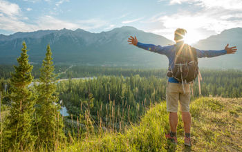 Nature, hiker, hiking, forest, mountains, outdoors