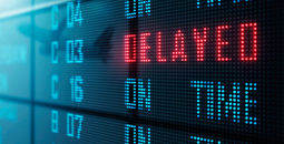 Airport flight status board