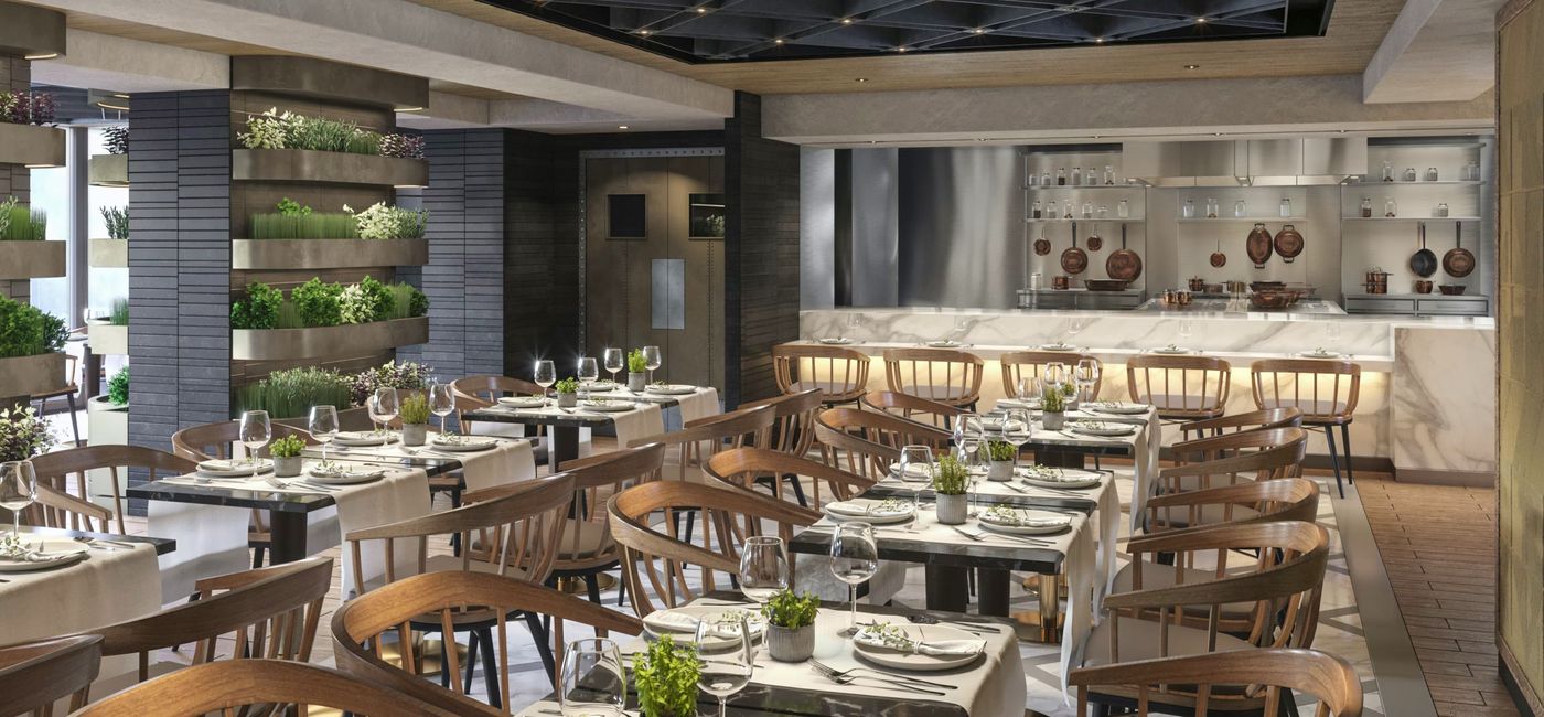 Image: Chef’s Garden Kitchen on MSC World Europa. (photo via MSC Cruises Media)