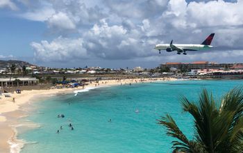 Avion sur la plage de Maho, Saint-Martin