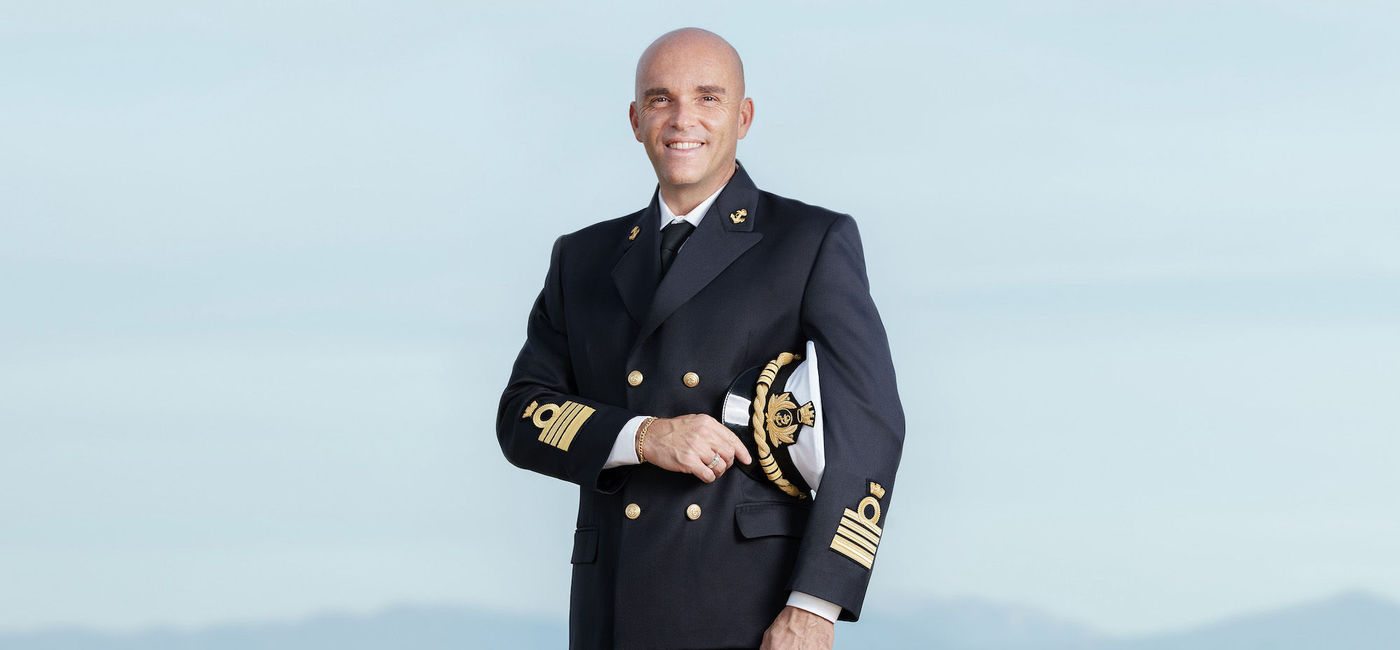 Image: Captain Diego Michelozzi, Master of EXPLORA I. (photo courtesy of Explora Journeys)