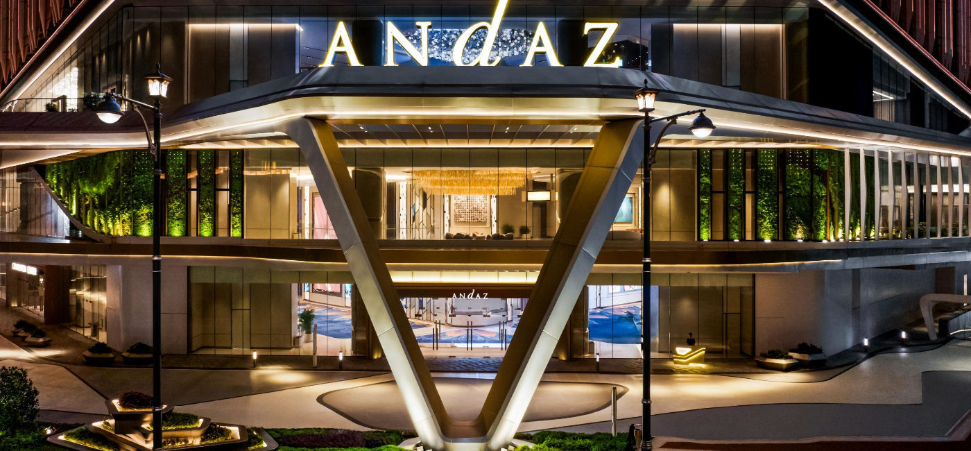 Image: The exterior of the new Andaz Macau, the largest Andaz-branded hotel in the world. (Photo Credit: Hyatt Hotels & Resorts)