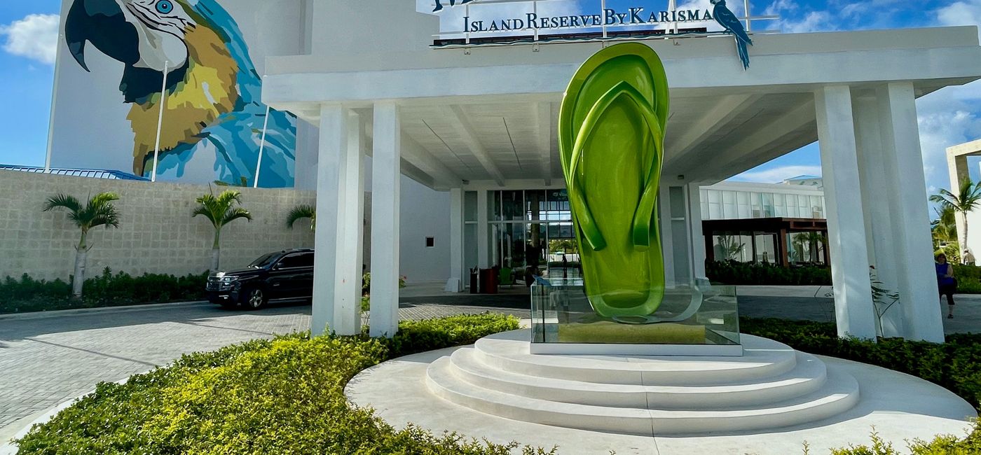 Image: The entrance to the family-friendly Wave section of Margaritaville Island Reserve Cap Cana. (Photo Credit: Bruce Parkinson)