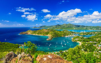 Caribbean view from Shirley Heights, Antigua and Barbuda. (Photo via Sean Pavone Photo / iStock / Getty Images Plus)