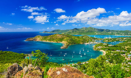 Caribbean view from Shirley Heights, Antigua and Barbuda. (Photo via Sean Pavone Photo / iStock / Getty Images Plus)