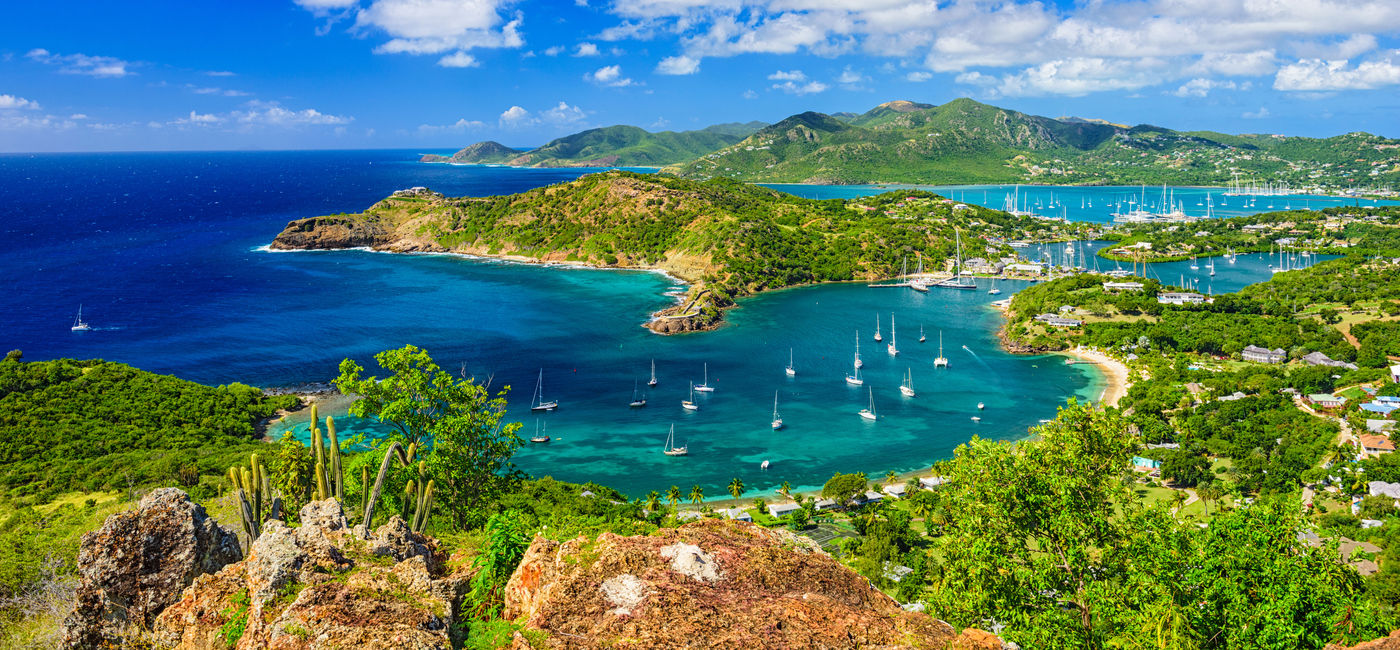 Image: View from Shirley Heights in Antigua. (photo via Sean Pavone Photo/iStock/Getty Images Plus) (Sean Pavone Photo / iStock / Getty Images Plus)