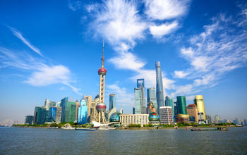 Shanghai skyline with modern urban skyscrapers, China (Photo via dibrova / iStock / Getty Images Plus)