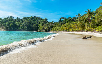 Manuel Antonio, National Park in Costa Rica - beautiful tropical beach at pacific coast (photo via SimonDannhauer / iStock / Getty Images Plus)
