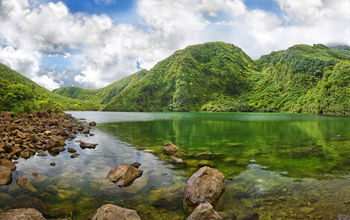 the highest altitude lake in Dominica, placed in Trois Pitons National Park - UNESCO site. It is a lake in an old volcano crater. (photo via Derek Galon / iStock / Getty Images Plus)
