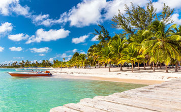Beautiful caribbean beach on Saona island, Dominican Republic (photo via czekma13 / iStock / Getty Images Plus)