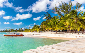 Beautiful caribbean beach on Saona island, Dominican Republic (photo via czekma13 / iStock / Getty Images Plus)