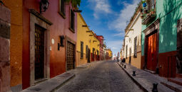 The many backstreets of San Miguel de Allende in Mexico can be quiet, colorful and beautifully preserved. A wonderful serene place for a morning or evening walk. (photo via thupton / iStock / Getty Images Plus)