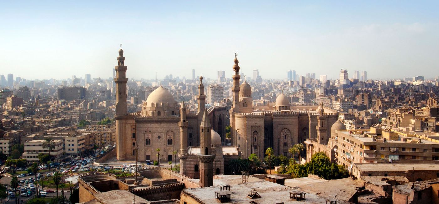 Image: Cairo skyline, Egypt. (photo via mikdam / iStock / Getty Images Plus)