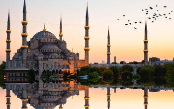 Blue mosque and hagia sophia .. (photo via Photosensia / iStock / Getty Images Plus)
