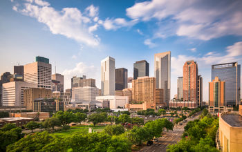 Houston Texas Skyline.  (photo via SeanPavonePhoto/iStock/Getty Images Plus)