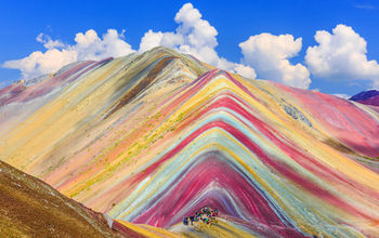Vinicunca, Cusco Region, Peru. Montana de Siete Colores, or Rainbow Mountain. (Photo via sorincolac / iStock / Getty Images Plus)