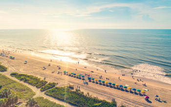 Myrtle Beach South Carolina aerial view at sunset (Melpomenem / iStock / Getty Images Plus)