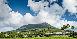 Nevis Peak, a volcano in the Caribbean. (photo via SeanPavonePhoto / iStock / Getty Images Plus)