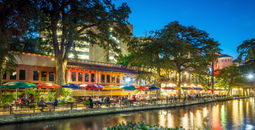 The famed Riverwalk in San Antonio, Texas.