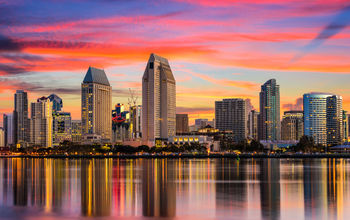 Downtown skyli.ne of San Diego, California.