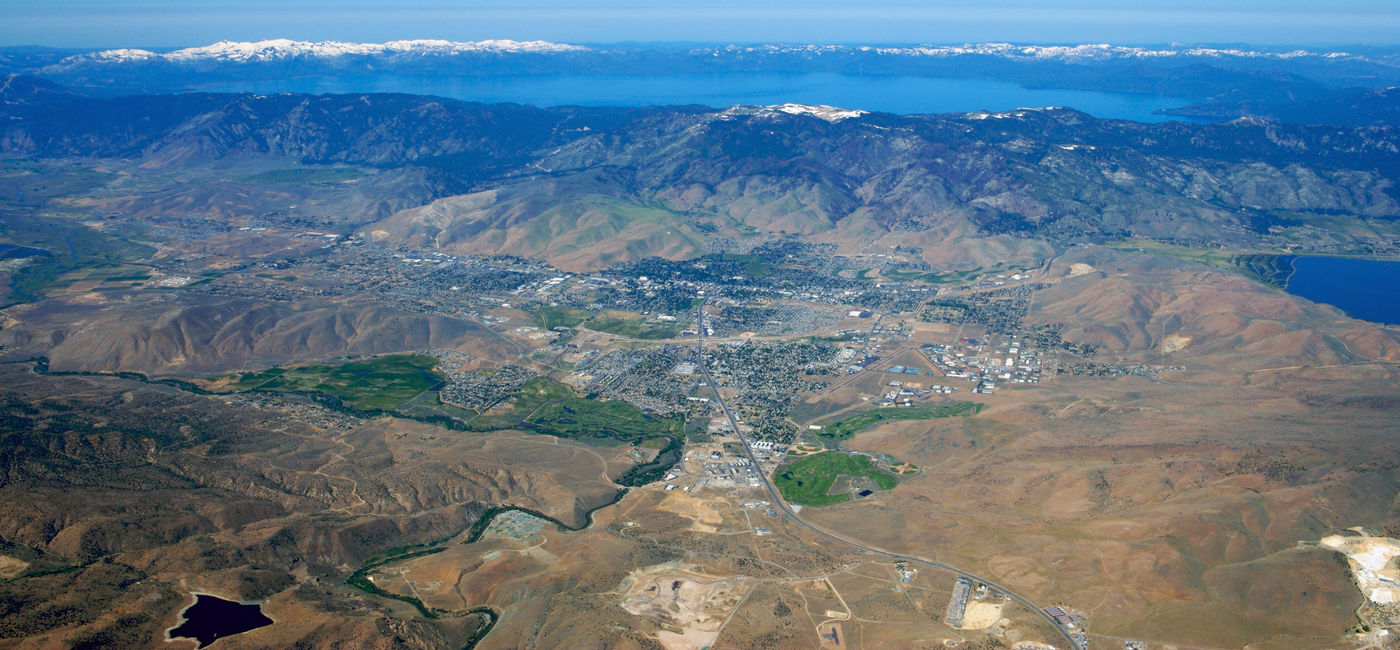 Image: PHOTO: Aerial Photography of Carson City and Lake Tahoe. (Photo via OwensImaging / iStock / Getty Images Plus)