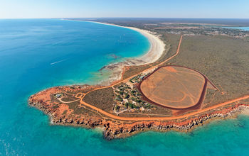 Aerial view of Gantheaume Point and Cable Beach, Broome, Western Australia (Photo via Aerometrex / iStock / Getty Images Plus)