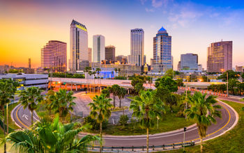 Tampa, Florida, USA downtown skyline. (photo via SeanPavonePhoto / iStock / Getty Images Plus)
