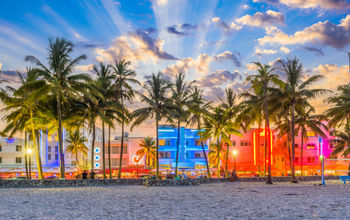 Miami Beach, Florida, USA on Ocean Drive. (photo via Sean Pavone / iStock / Getty Images Plus)