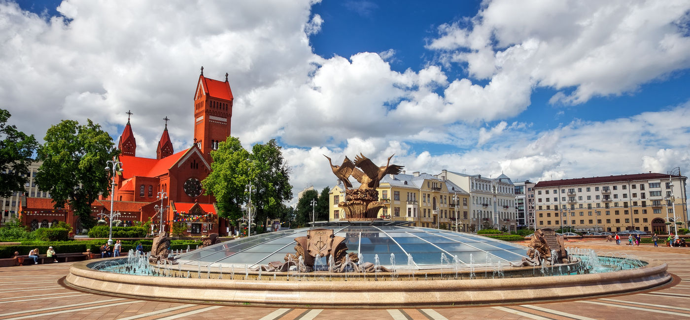 Image: PHOTO: Independence Square in Minsk, Belarus. (photo via ESOlex/iStock/Getty Images Plus)