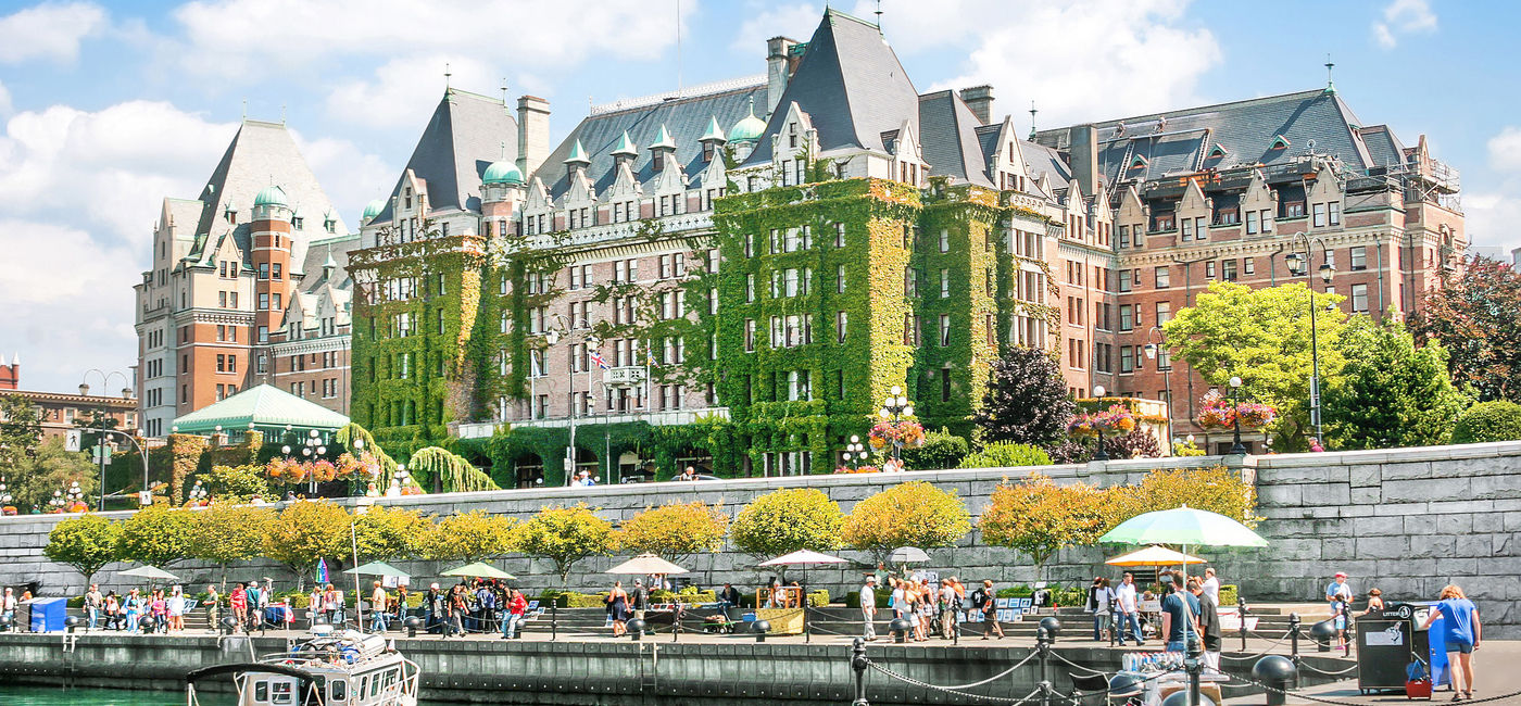 Image: The Fairmont Empress Hotel and Victoria Harbour in British Columbia. (bluejayphoto / iStock / Getty Images Plus)