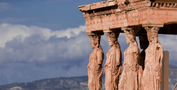 The famous statues at the Erechtheum temple (photo via COffe72 / iStock / Getty Images Plus)
