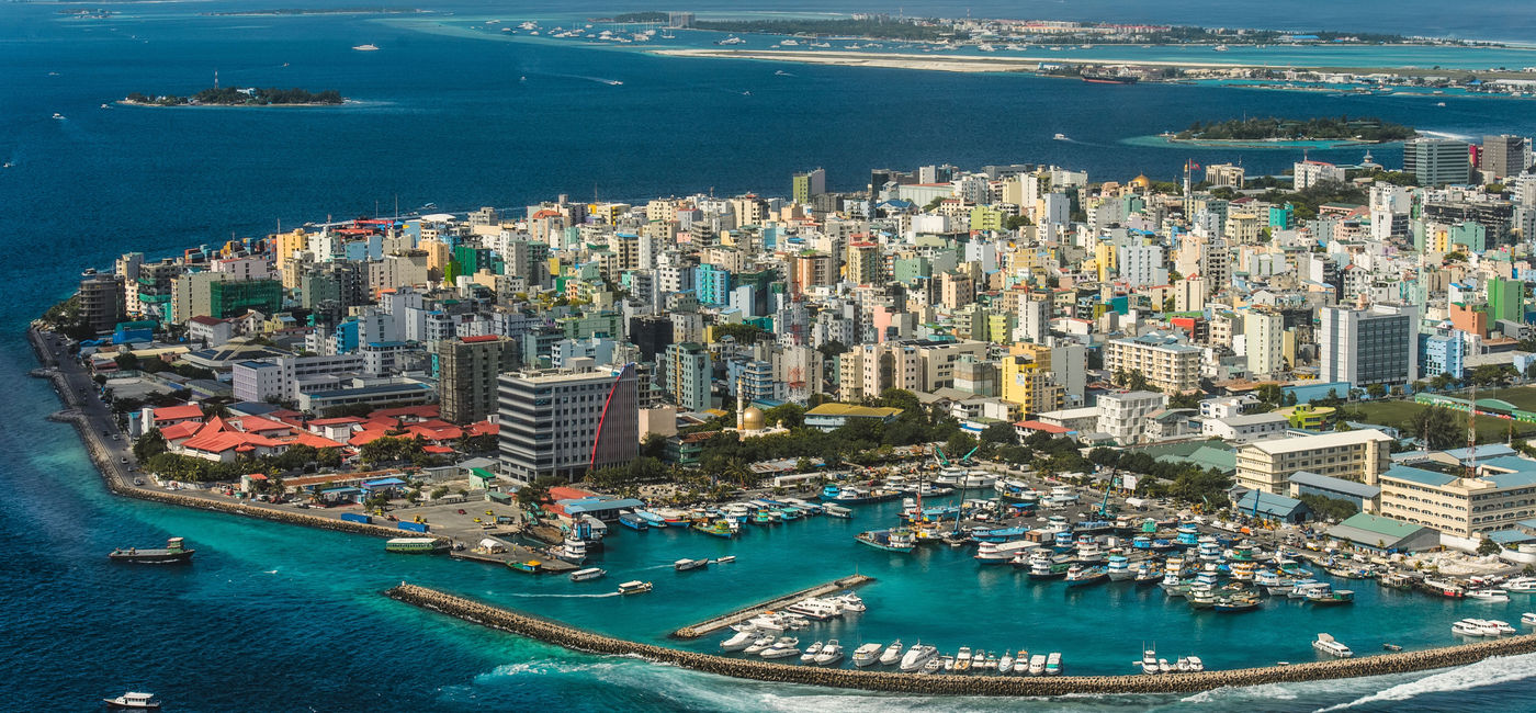 Image: Maldivian capital Male view from above (photo via niromaks / iStock / Getty Images Plus)