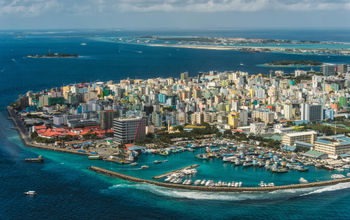 Maldivian capital Male view from above (photo via niromaks / iStock / Getty Images Plus)