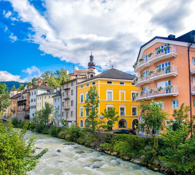 Italy, Brunico Bruneck, Trentino, Alto Adige, Bolzano, South Tyrol, Rienza river