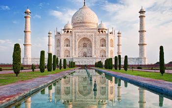 The Taj Mahal in Agra, India.