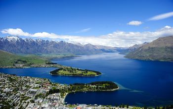 View over Queenstown, New Zealand.