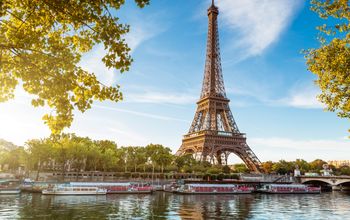 The Eiffel Tower in Paris, France.