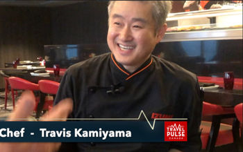 John Kirk with Travis Kamiyama - Sushi Jedi and Chef for Izumi onboard Royal Caribbean