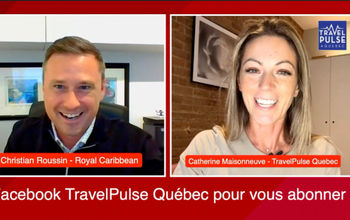 Catherine Maisonneuve discute avec Christian Roussin de son nouveau rôle chez Royal Caribbean
