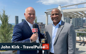 John Kirk with Dr. Ernest Hilaire, Minister of Tourism, Saint Lucia