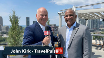 John Kirk with Dr. Ernest Hilaire, Minister of Tourism, Saint Lucia