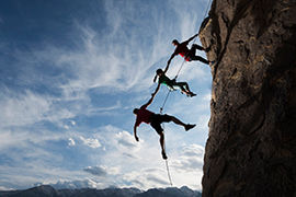 Teamwork Rock Climbing