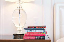 book on nightstand